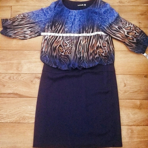 PLB Dress Sheath, Midi 3/4Sleeves - Picture 4 of 7